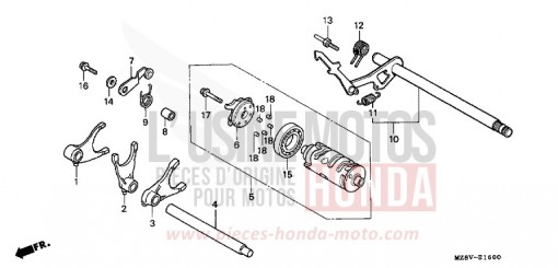 GEARSHAFT DRUM VT600CV de 1997